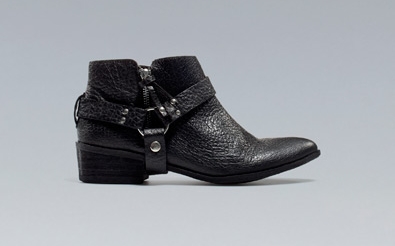 zara flat ankle boots with studs