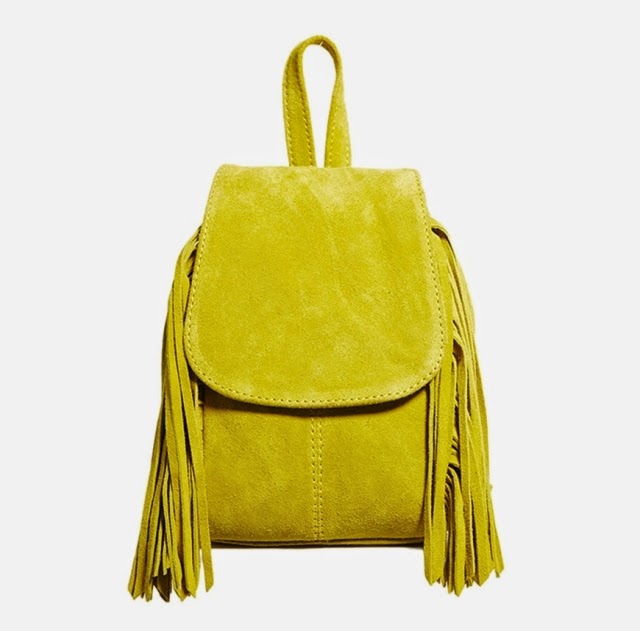 Fringe top mini backpack